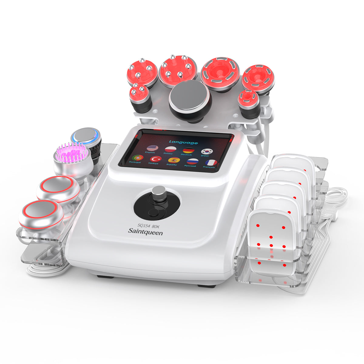 Mesin Kavitasi Ultrasonik 80K & RF SQ154A Max 11-dalam-1 dengan Pad Laser