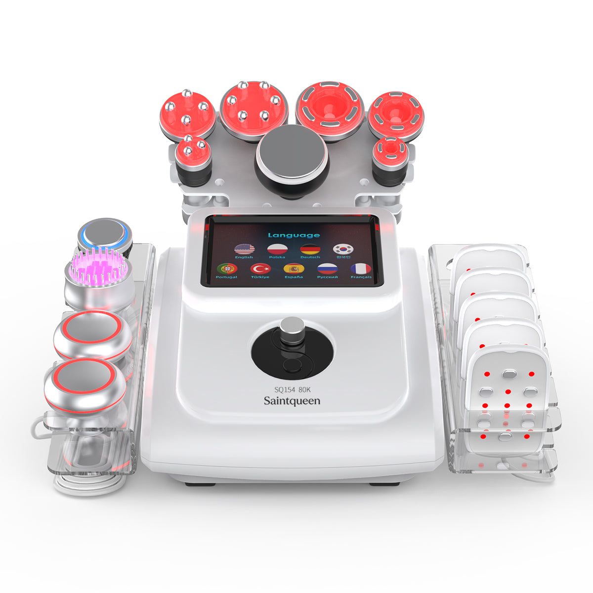 Mesin Kavitasi Ultrasonik 80K & RF SQ154B Max 11-dalam-1 dengan Pad Laser + Mikroarus