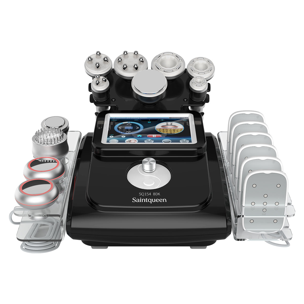 Mesin Kavitasi Ultrasonik 80K & RF SQ154C Max 11-dalam-1 dengan Pad Laser