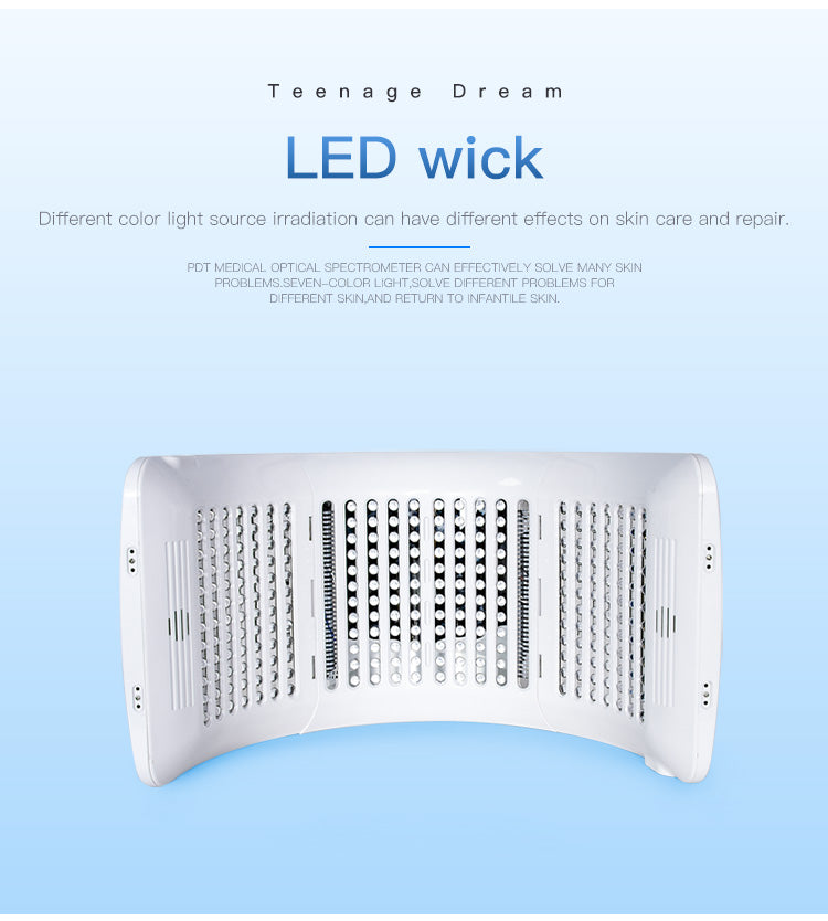Panel Terapi Cahaya PDT LED Boleh Lipat SQ2 264 LED, 7 Warna untuk Wajah & Badan