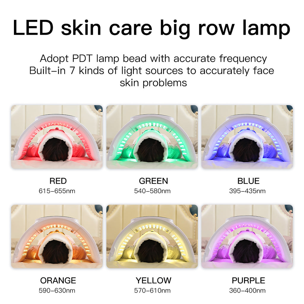 Panel Terapi Cahaya PDT LED Boleh Lipat SQ2 264 LED, 7 Warna untuk Wajah & Badan