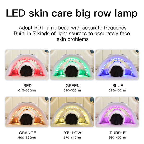 Panel Terapi Cahaya PDT LED Boleh Lipat SQ2 264 LED, 7 Warna untuk Wajah & Badan