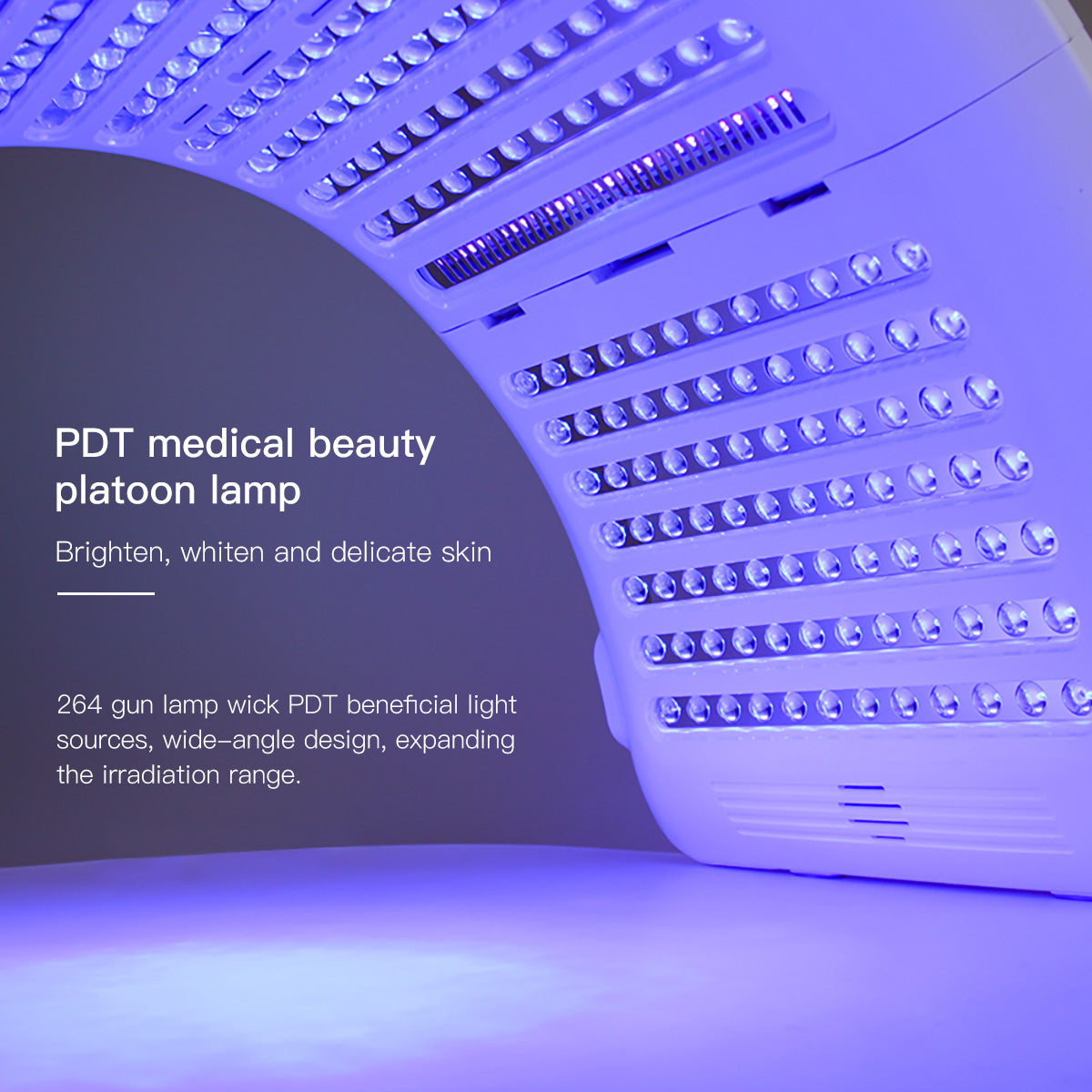 Panel Terapi Cahaya PDT LED Boleh Lipat SQ2 264 LED, 7 Warna untuk Wajah & Badan
