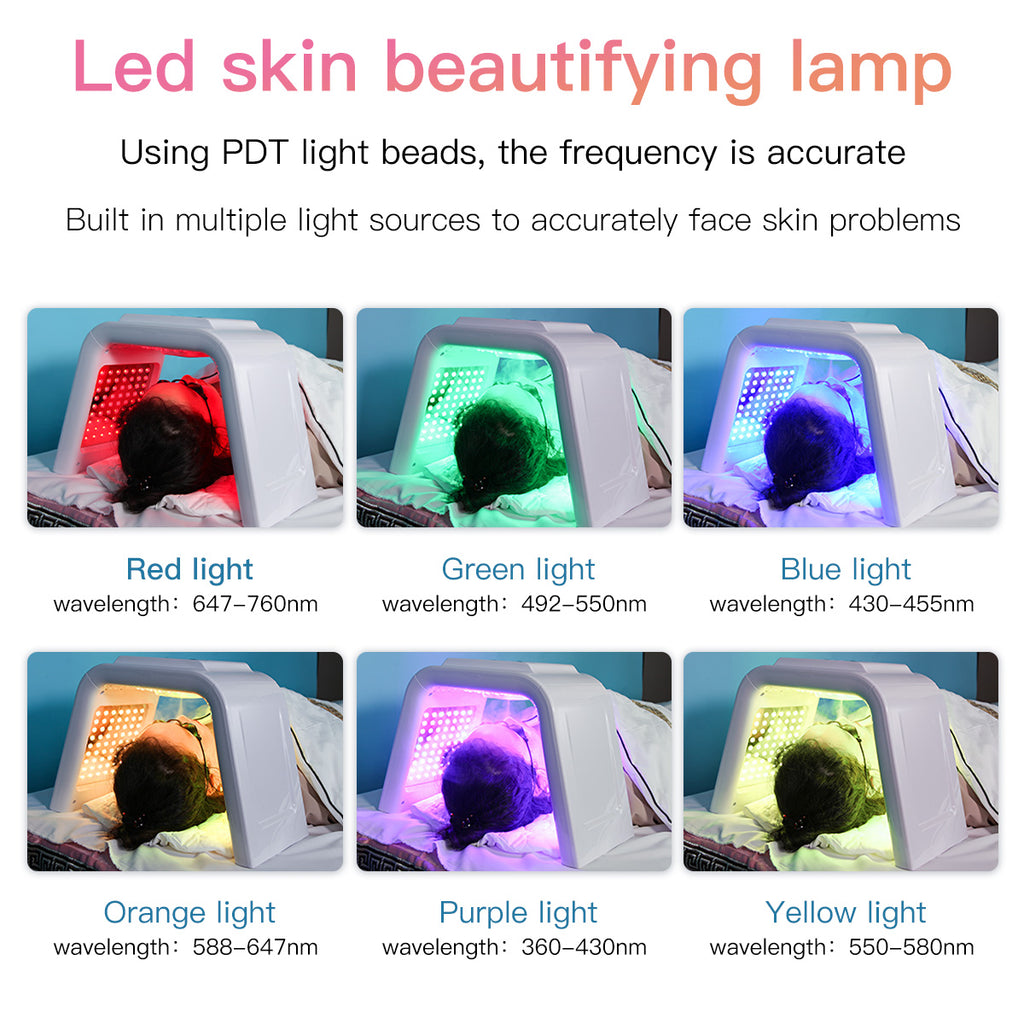 Mesin Terapi Cahaya PDT SQ75 170 LED, 7 Warna dengan Kabus Nano Ultrasonik