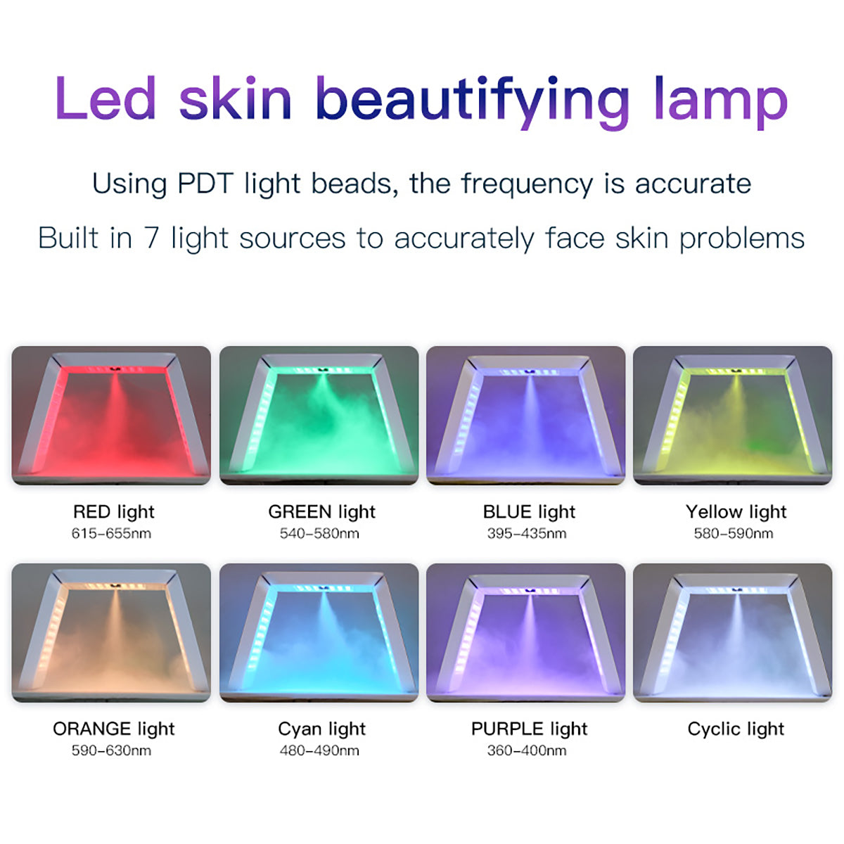 Gerbang Terapi Cahaya LED Boleh Lipat SQ49 dengan Kabus Nano & Pemanasan