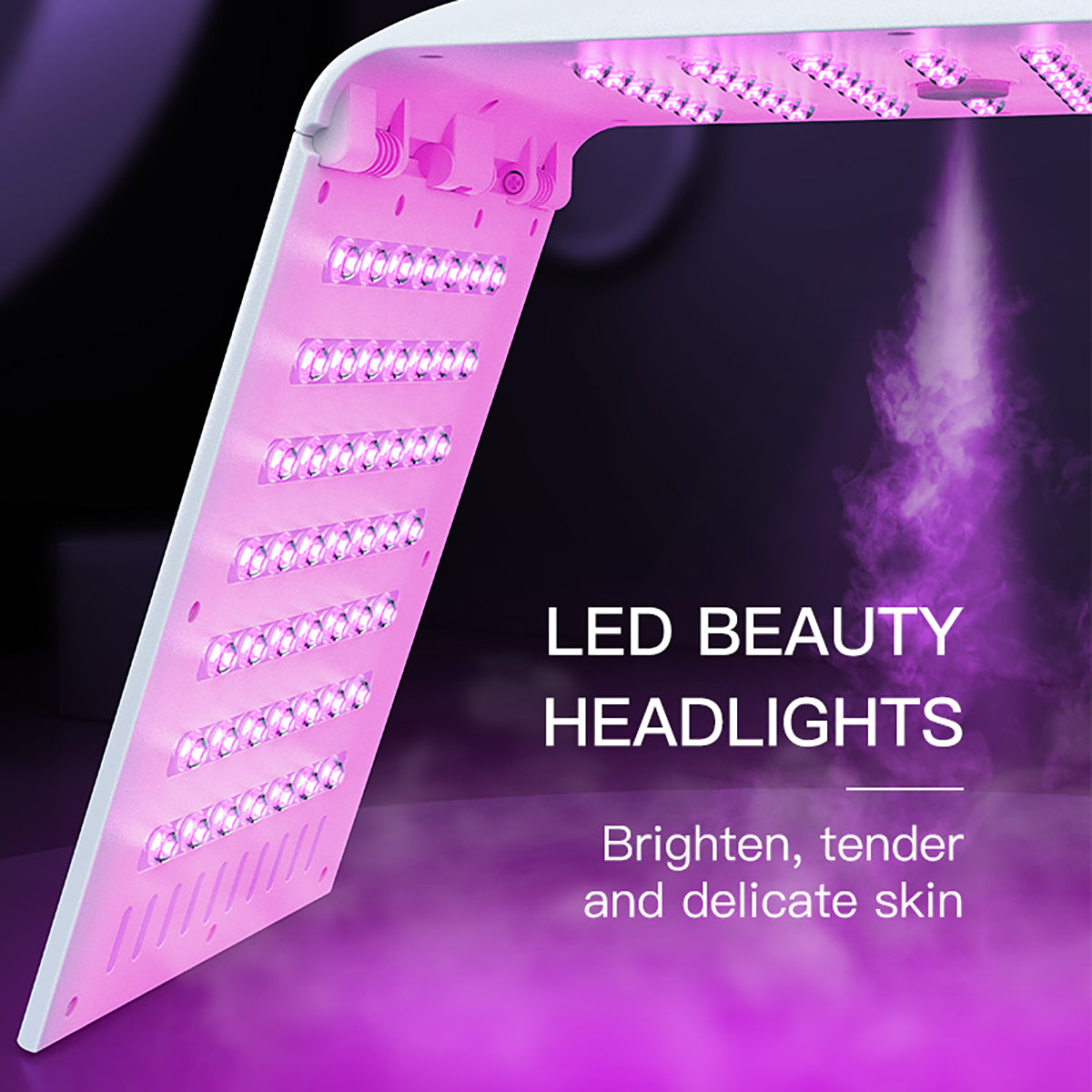 Panel Cahaya PDT Boleh Lipat SQ122 135 LED, 8 Warna dengan Semburan Kabus Nano