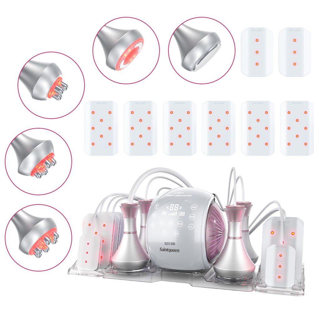 Mesin Kavitasi 80K, RF, Vakum & Lipo Laser SQ52 Pro 6-dalam-1