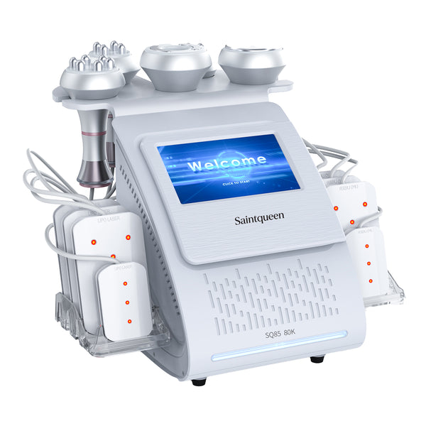 Mesin Kavitasi Ultrasonik 80K & RF SQ85C Pro 6-dalam-1 dengan Pad Laser
