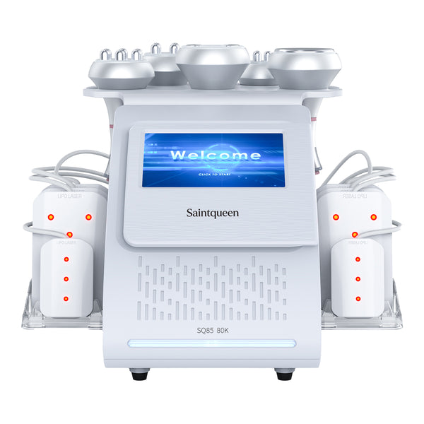 Mesin Kavitasi Ultrasonik 80K & RF SQ85C Pro 6-dalam-1 dengan Pad Laser