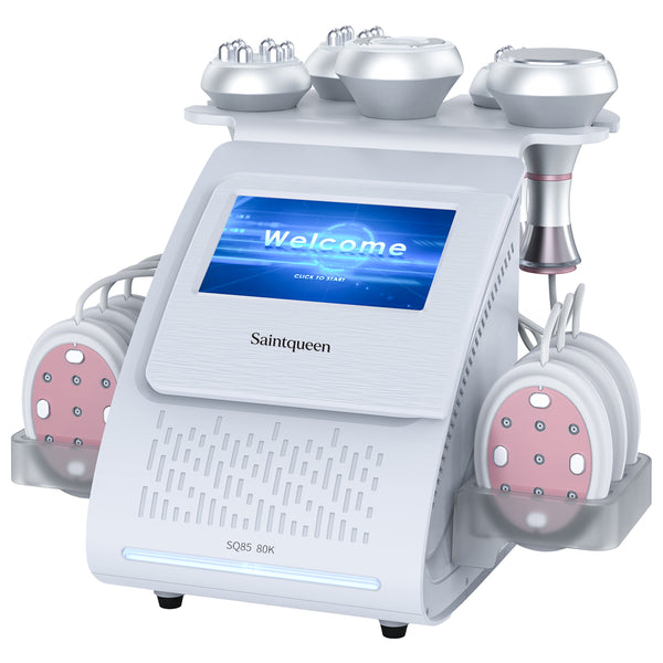 Mesin Kavitasi Ultrasonik 80K & RF SQ85B Pro 6-dalam-1 dengan Pad Laser + Mikroarus