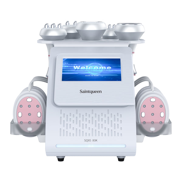 Mesin Kavitasi Ultrasonik 80K & RF SQ85B Pro 6-dalam-1 dengan Pad Laser + Mikroarus