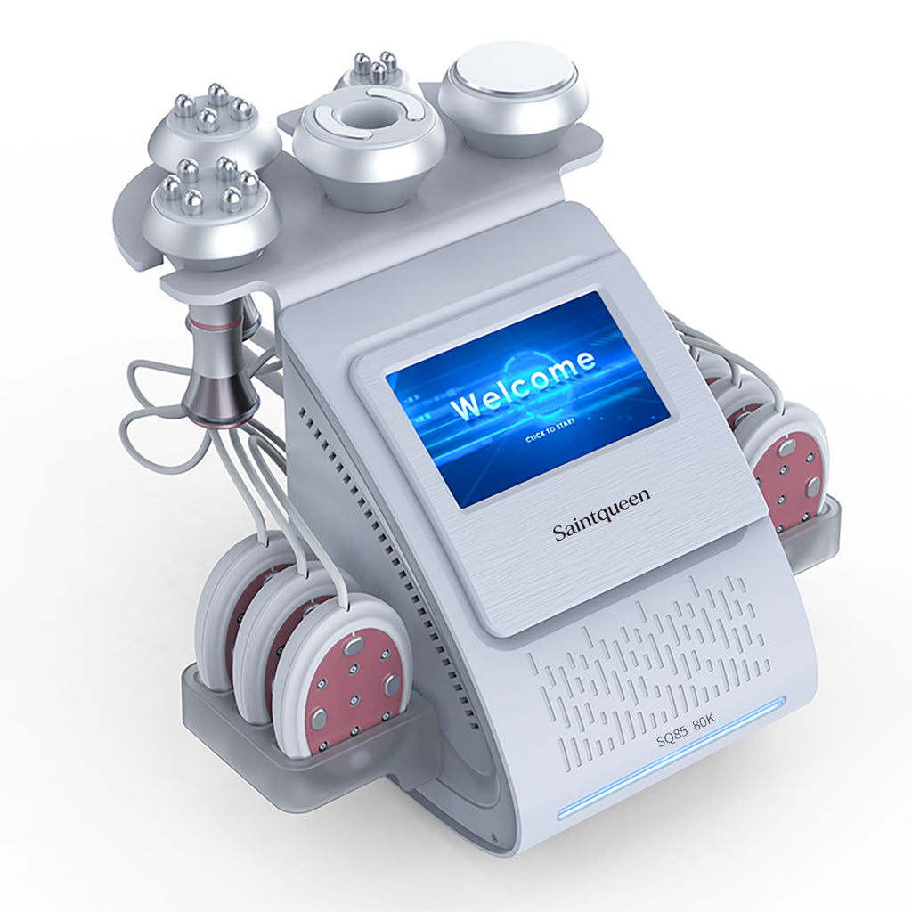 Mesin Kavitasi Ultrasonik 80K & RF SQ85B Pro 6-dalam-1 dengan Pad Laser + Mikroarus