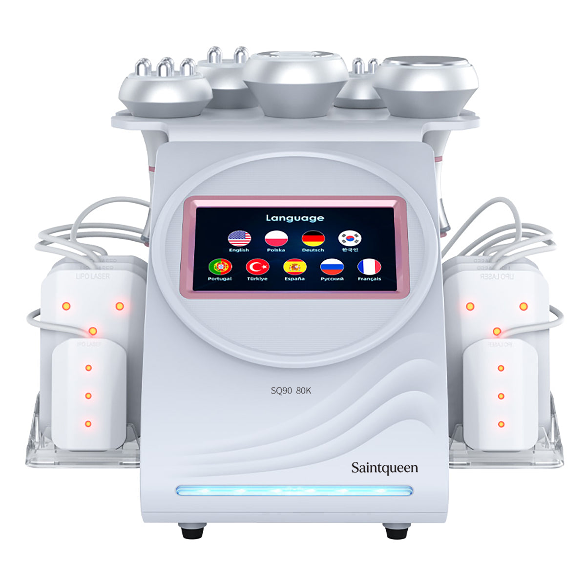 Mesin Kavitasi Ultrasonik 80K & RF SQ90C Pro 6-dalam-1 dengan Pad Laser