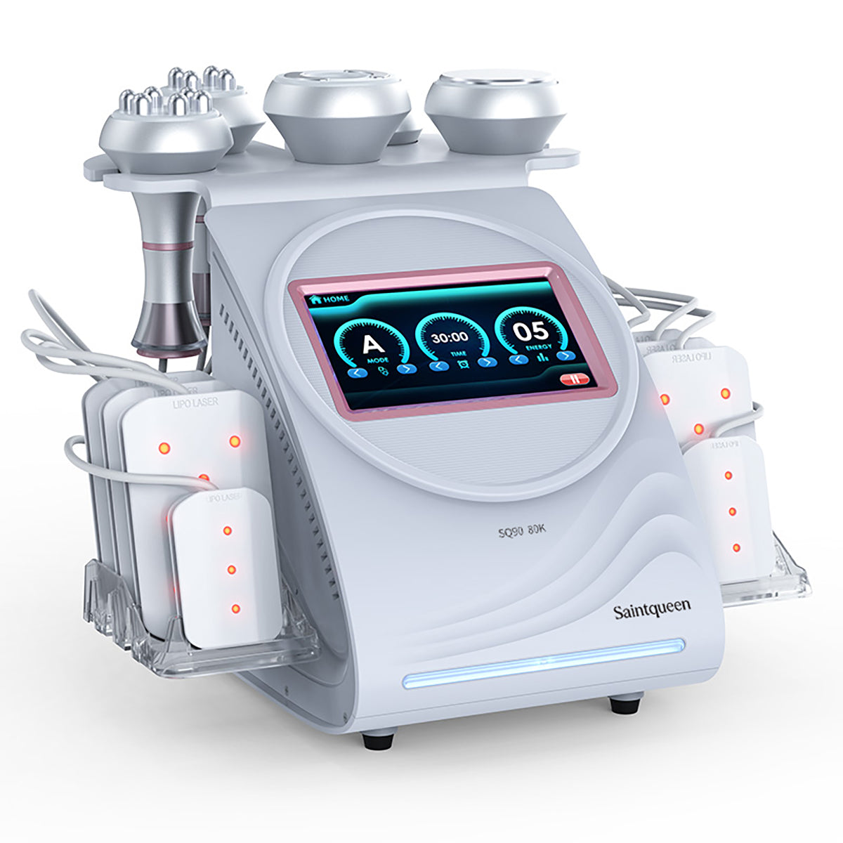 Mesin Kavitasi Ultrasonik 80K & RF SQ90C Pro 6-dalam-1 dengan Pad Laser