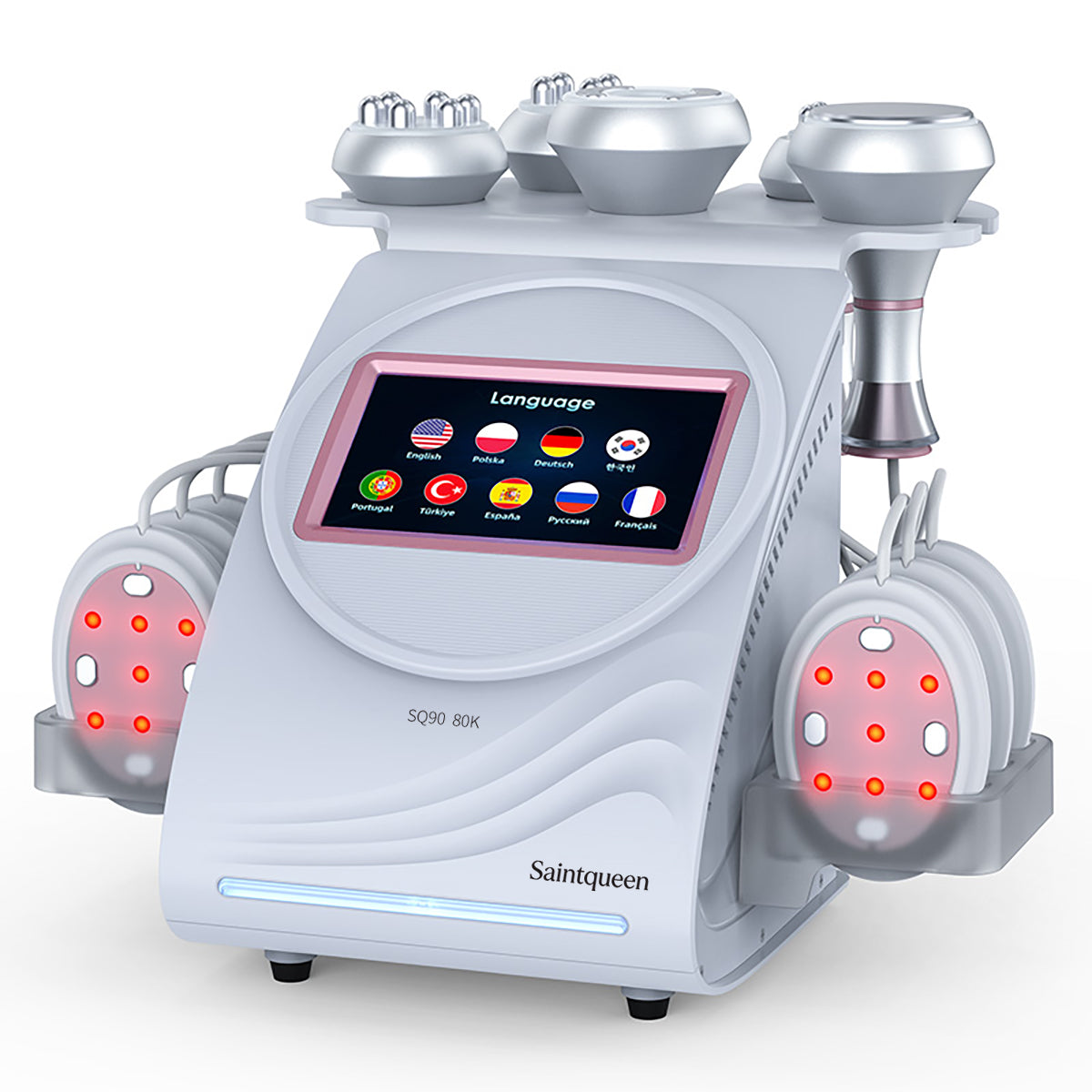 Mesin Kavitasi Ultrasonik 80K & RF SQ90B Pro 6-dalam-1 dengan Pad Laser + Mikroarus Imej utama