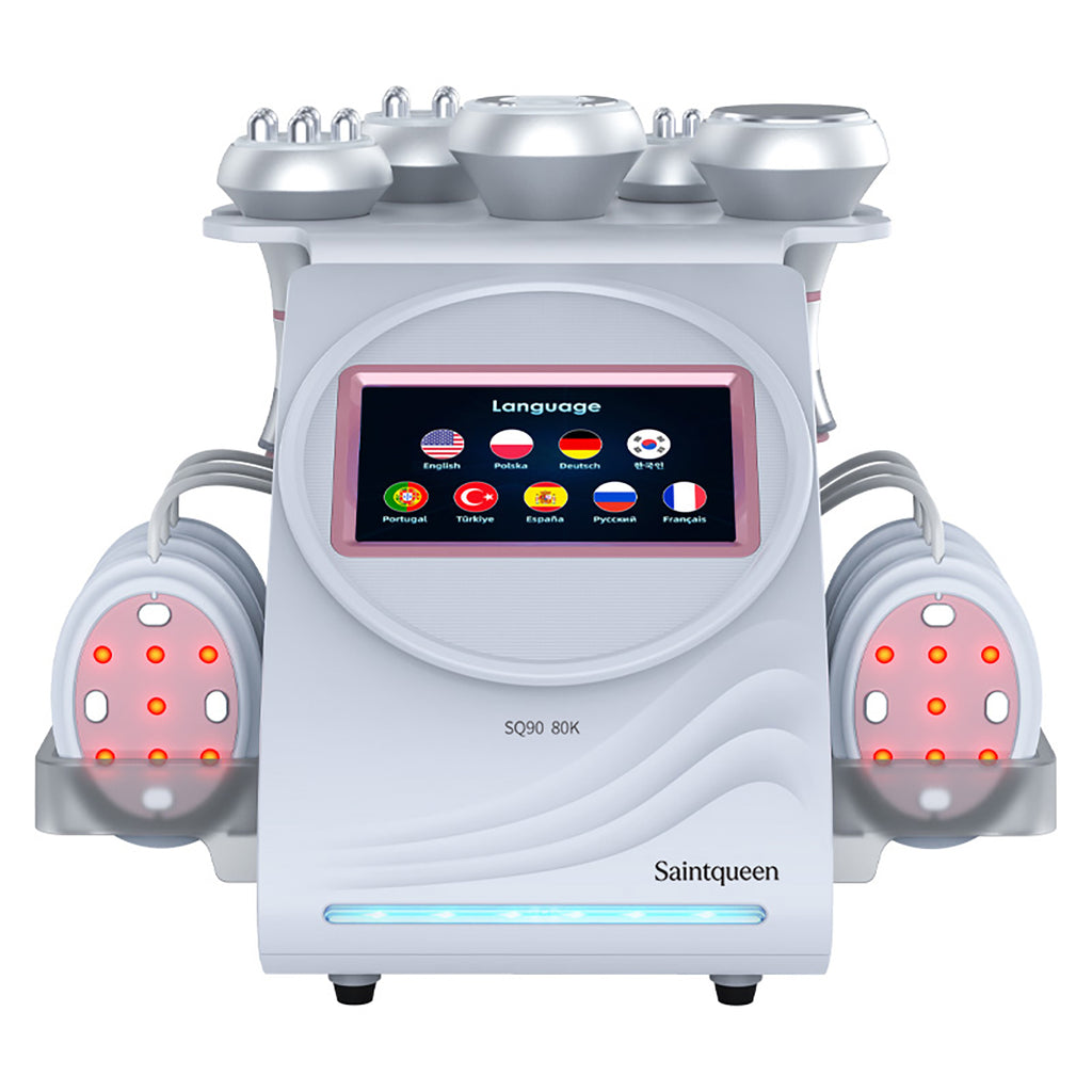 Mesin Kavitasi Ultrasonik 80K & RF SQ90B Pro 6-dalam-1 dengan Pad Laser + Mikroarus