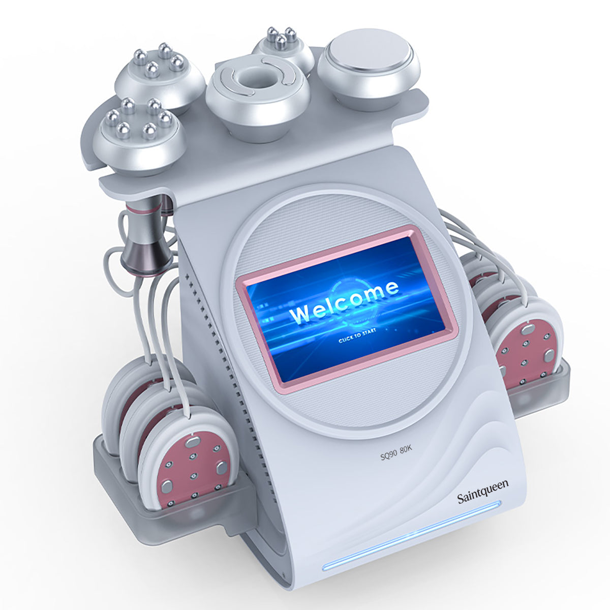 Mesin Kavitasi Ultrasonik 80K & RF SQ90B Pro 6-dalam-1 dengan Pad Laser + Mikroarus