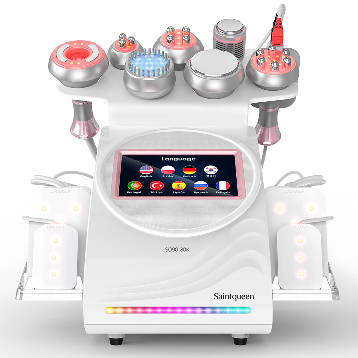 Mesin Kavitasi Ultrasonik 80K & RF SQ90D Plus 9-dalam-1 dengan Pad Laser