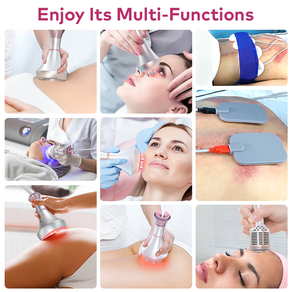 Mesin Kavitasi Ultrasonik 80K & RF SQ90E Plus 9-dalam-1 dengan Pad Laser + Mikroarus