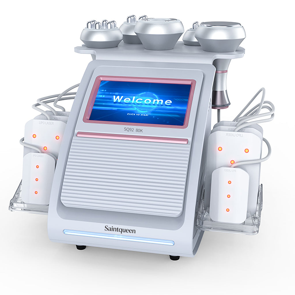 Mesin Kavitasi Ultrasonik 80K & RF SQ92C Pro 6-dalam-1 dengan Pad Laser