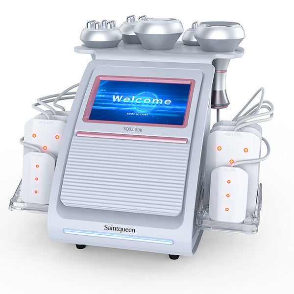 Mesin Kavitasi Ultrasonik 80K & RF SQ92C Pro 6-dalam-1 dengan Pad Laser