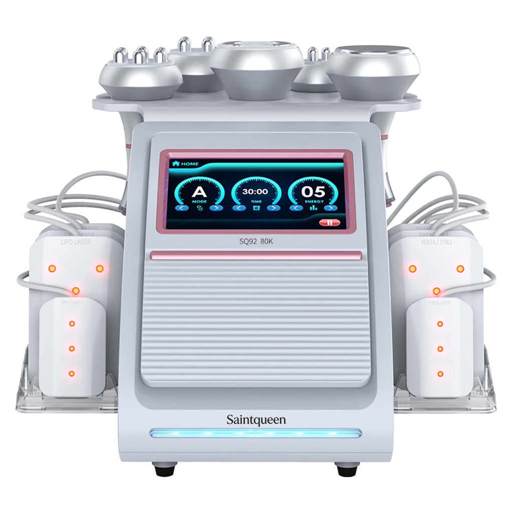 Mesin Kavitasi Ultrasonik 80K & RF SQ92C Pro 6-dalam-1 dengan Pad Laser