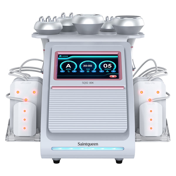 Mesin Kavitasi Ultrasonik 80K & RF SQ92C Pro 6-dalam-1 dengan Pad Laser