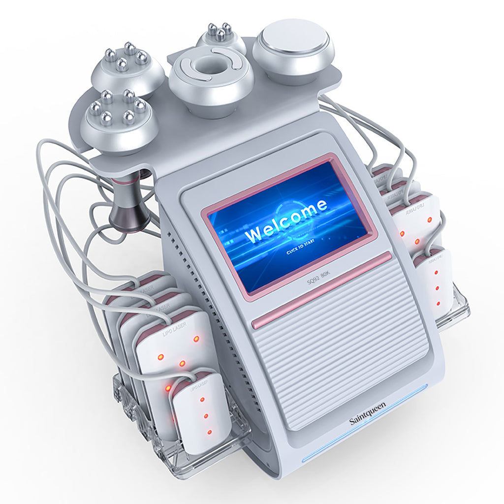Mesin Kavitasi Ultrasonik 80K & RF SQ92C Pro 6-dalam-1 dengan Pad Laser