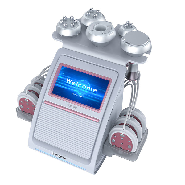Mesin Kavitasi Ultrasonik 80K & RF SQ92B Pro 6-dalam-1 dengan Pad Laser + Mikroarus