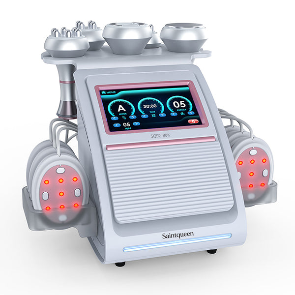 Mesin Kavitasi Ultrasonik 80K & RF SQ92B Pro 6-dalam-1 dengan Pad Laser + Mikroarus