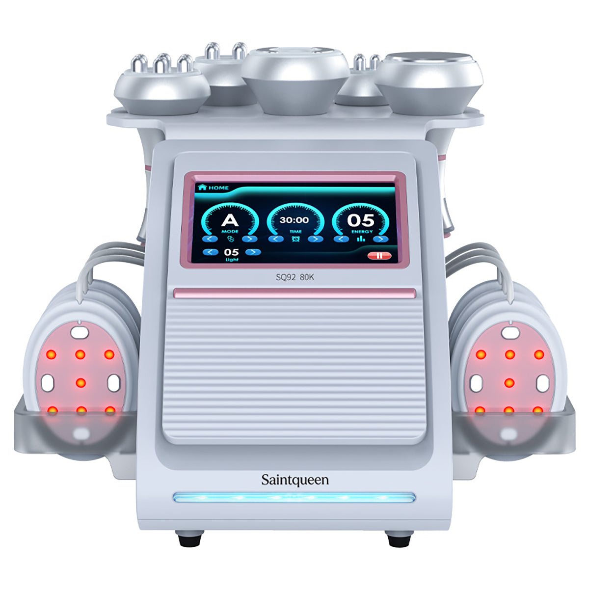 Mesin Kavitasi Ultrasonik 80K & RF SQ92B Pro 6-dalam-1 dengan Pad Laser + Mikroarus