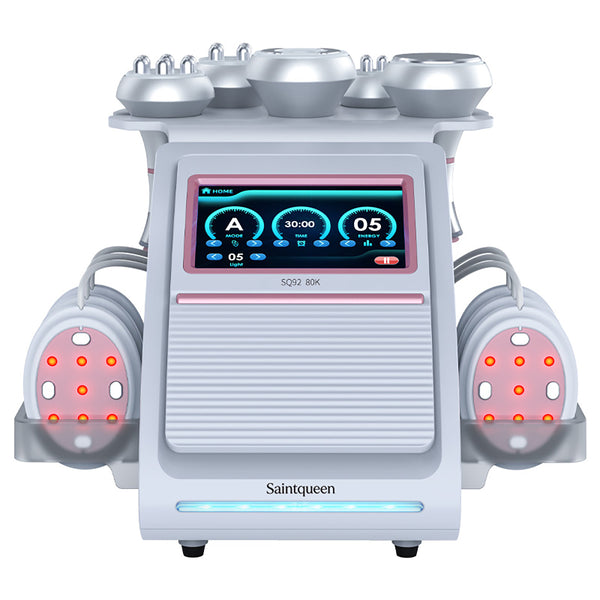 Mesin Kavitasi Ultrasonik 80K & RF SQ92B Pro 6-dalam-1 dengan Pad Laser + Mikroarus