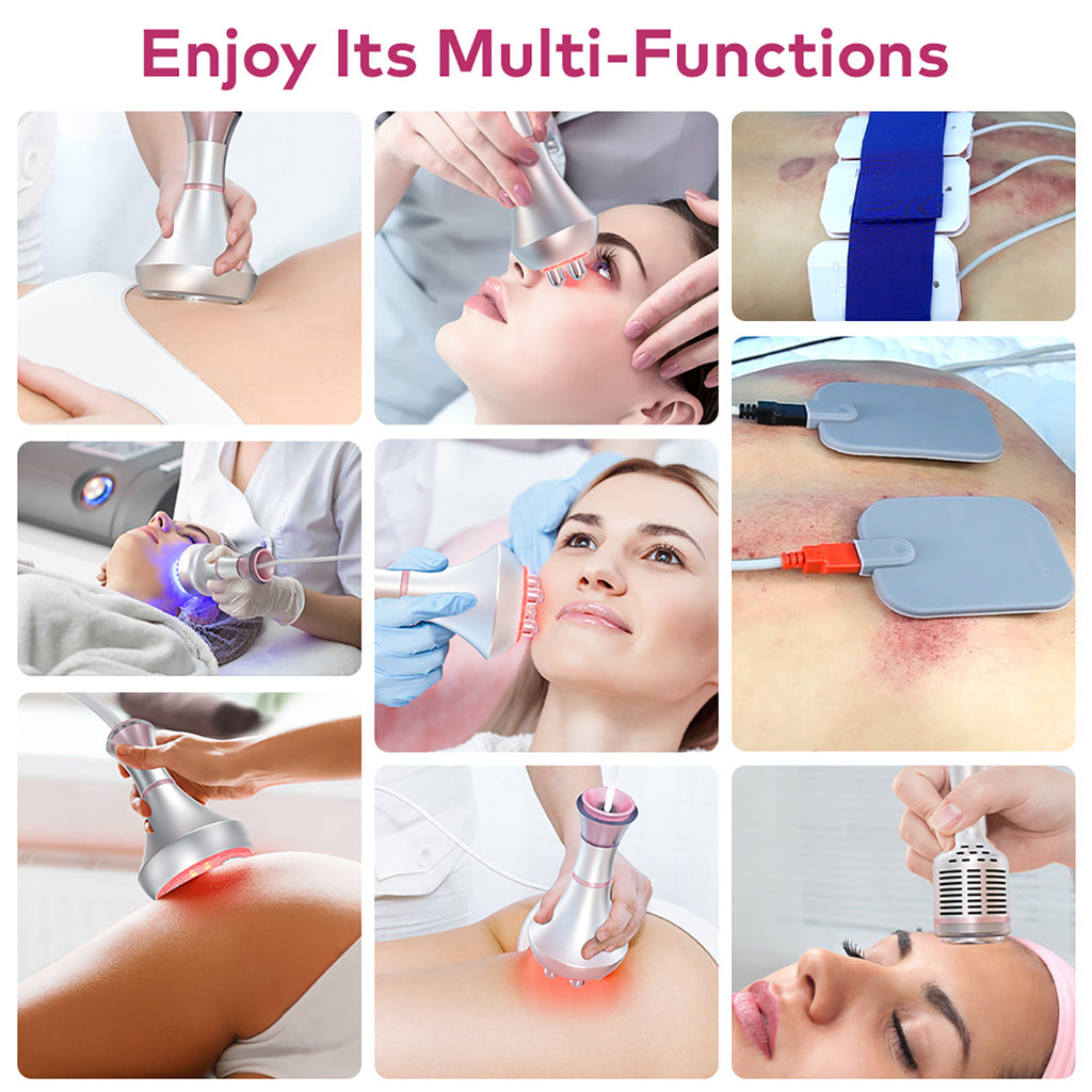 Mesin Kavitasi Ultrasonik 80K & RF SQ92D Plus 9-dalam-1 dengan Pad Laser