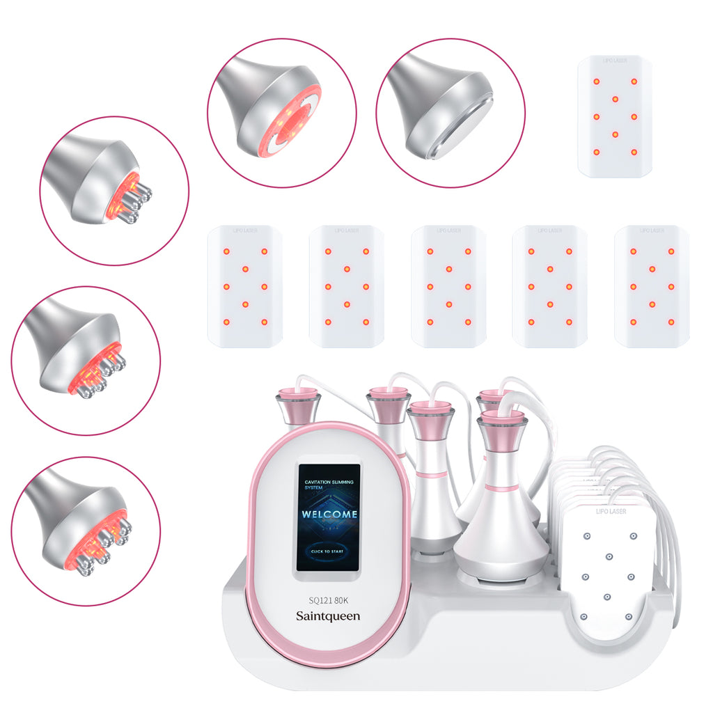 Mesin Kavitasi 80K, RF, Vakum RF & Pad Laser SQ121A Pro 6-dalam-1