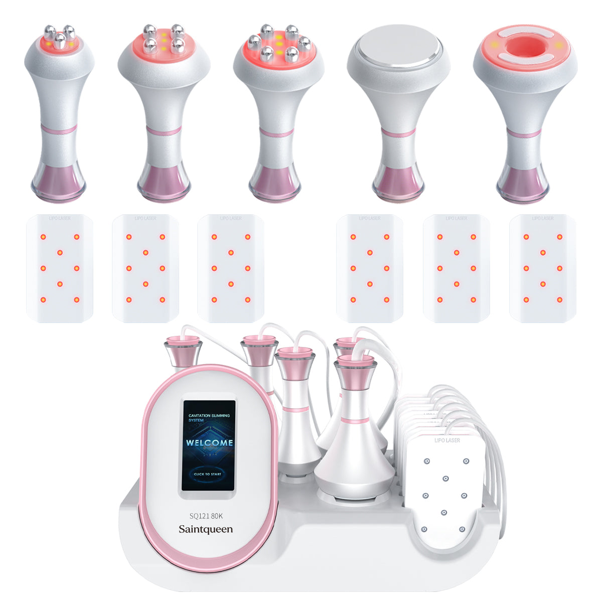 Mesin Kavitasi 80K, RF, Vakum RF & Pad Laser SQ121A Pro 6-dalam-1
