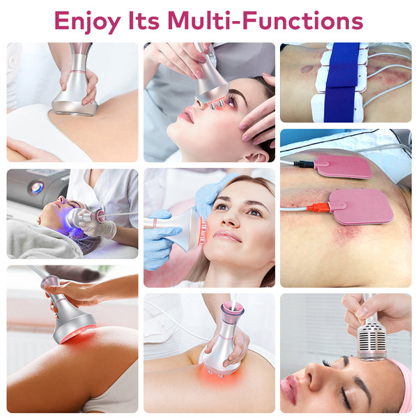 Mesin Kavitasi 80K, RF, Vakum, Lipo Laser, EMS, BIO, LED & Penyejukan SQ121C Plus 9-dalam-1