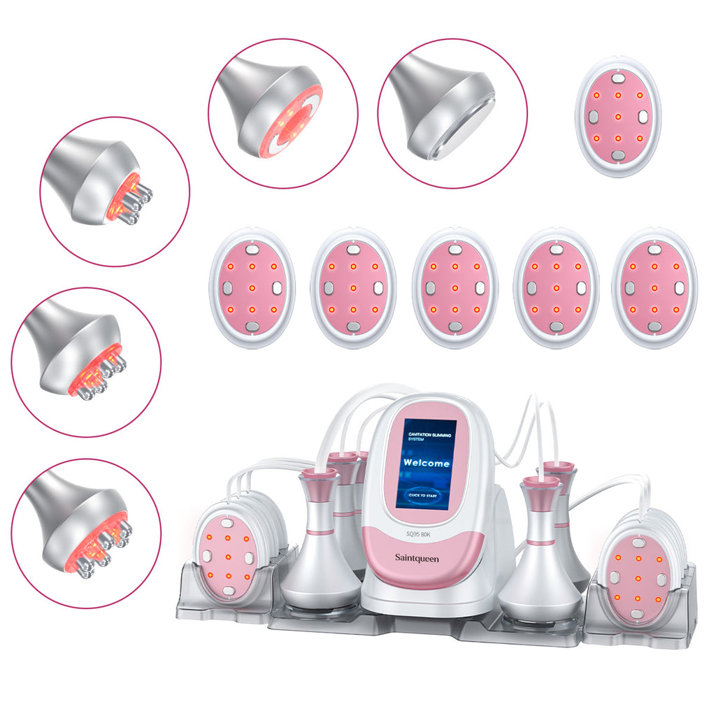 Mesin Kavitasi 80K, RF, Vakum & Pad EMS SQ95B Pro 6-dalam-1