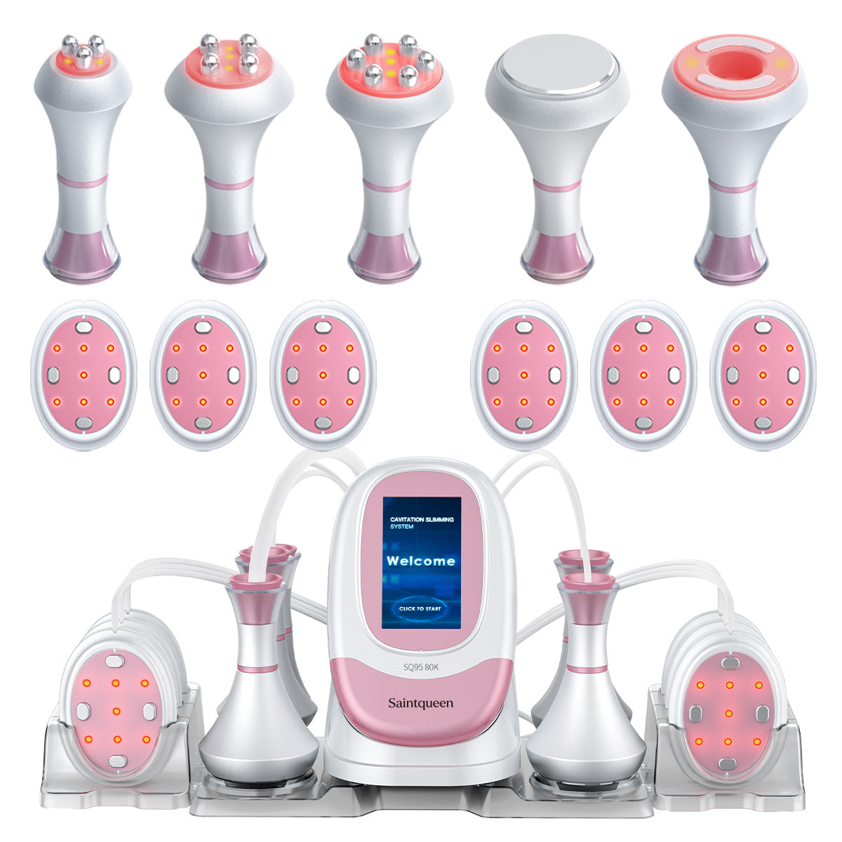 Mesin Kavitasi 80K, RF, Vakum & Pad EMS SQ95B Pro 6-dalam-1