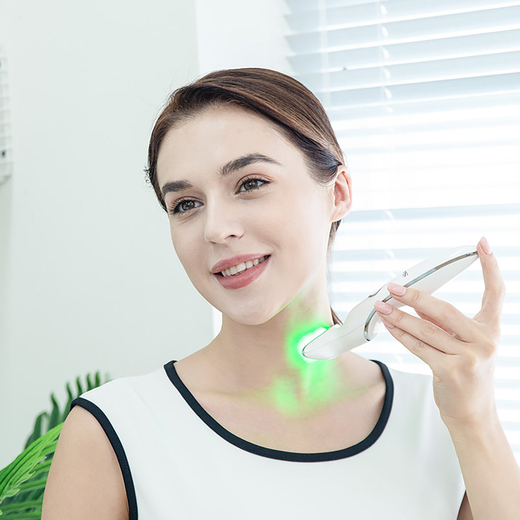 Set Peranti Kecantikan RF Leher & Mata SQ42 dengan Cahaya LED