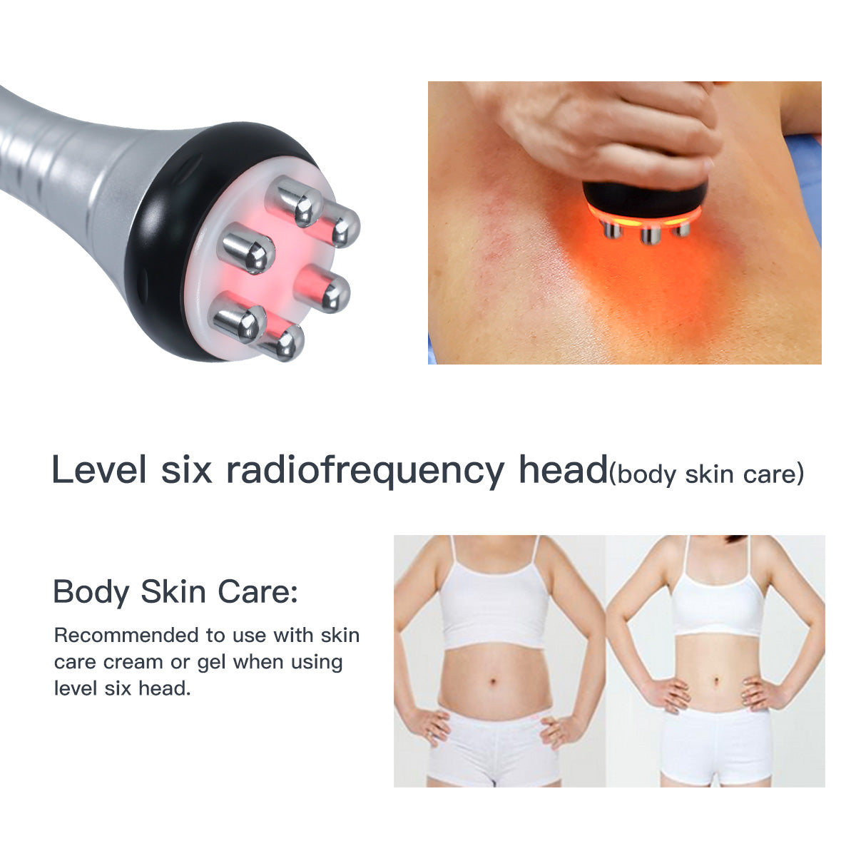 Mesin Kavitasi Ultrasonik 40K & RF SQ48 Pro 6-dalam-1 dengan Pad Laser